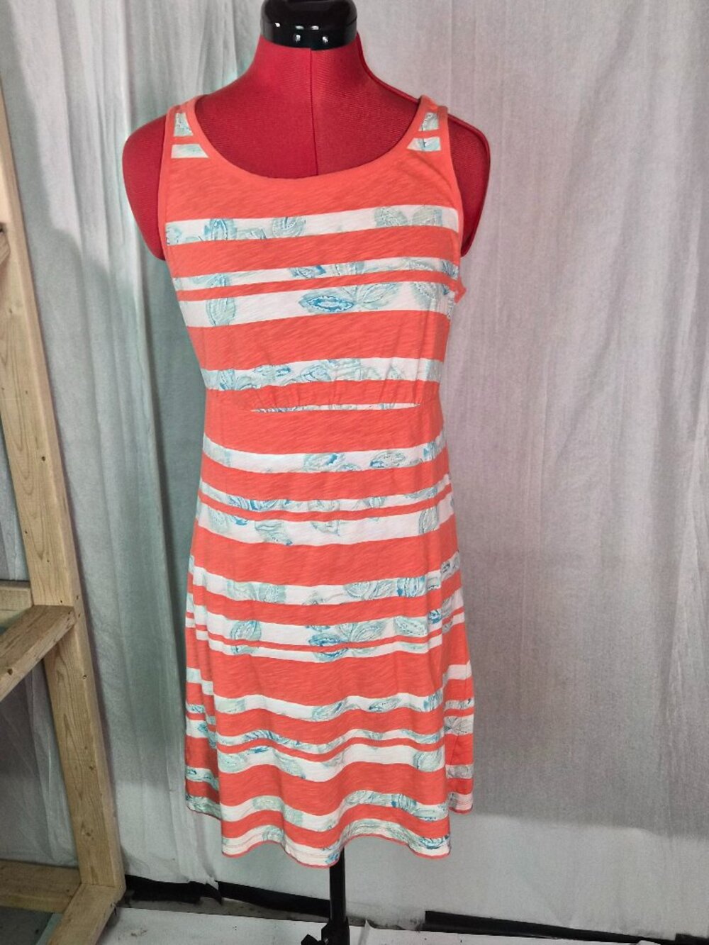 Tommy Bahama Womens Tank Mini Dress Size Small Coral Floral Stretch Summer G413 - Picture 1 of 13